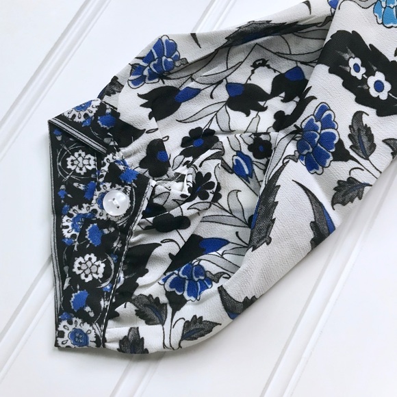 Off the Shoulder floral print chiffon top - Picture 4 of 6